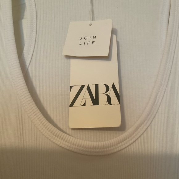 Zara white Ribbed Tback Tank Maxi Dress NWT - Picture 4 of 10